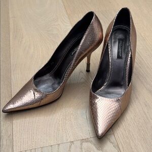 Dolce & Gabbana Women's Metallic Bronze Heels